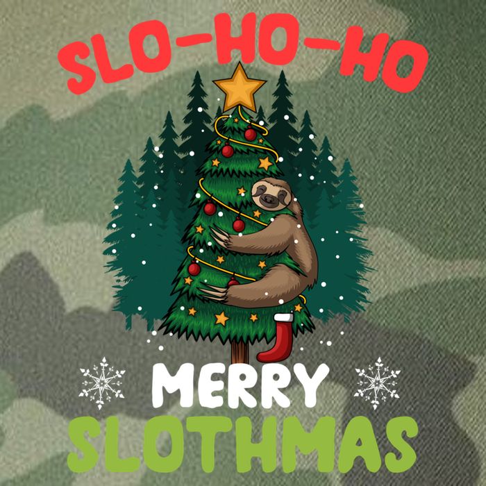 Slo Ho Ho Merry Slothmas Sloth Hugging Tree Merry Christmas Gift Legacy Tie Dye Trucker Hat