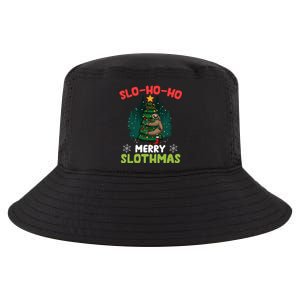 Slo Ho Ho Merry Slothmas Sloth Hugging Tree Merry Christmas Gift Cool Comfort Performance Bucket Hat