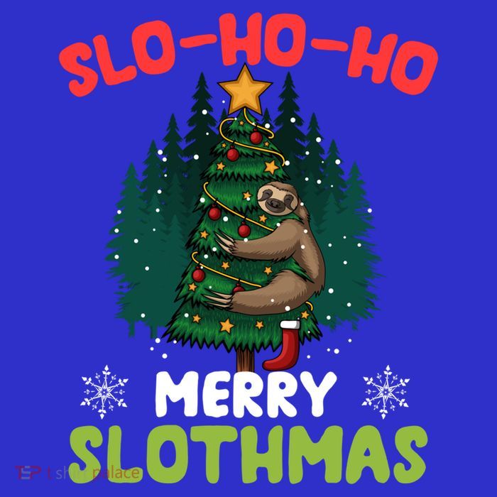 Slo Ho Ho Merry Slothmas Sloth Hugging Tree Merry Christmas Gift Button