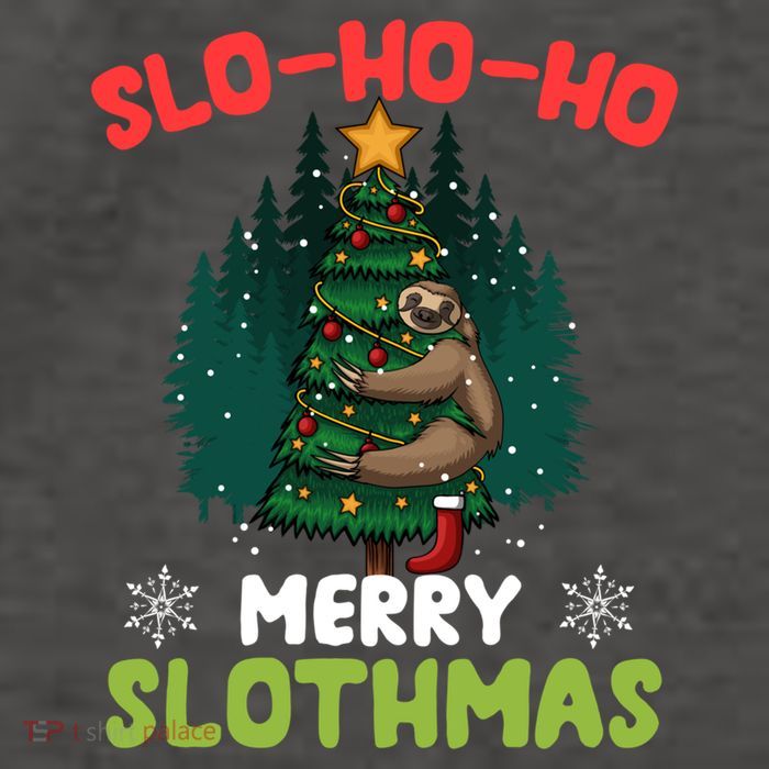 Slo Ho Ho Merry Slothmas Sloth Hugging Tree Merry Christmas Gift Vector Backpack
