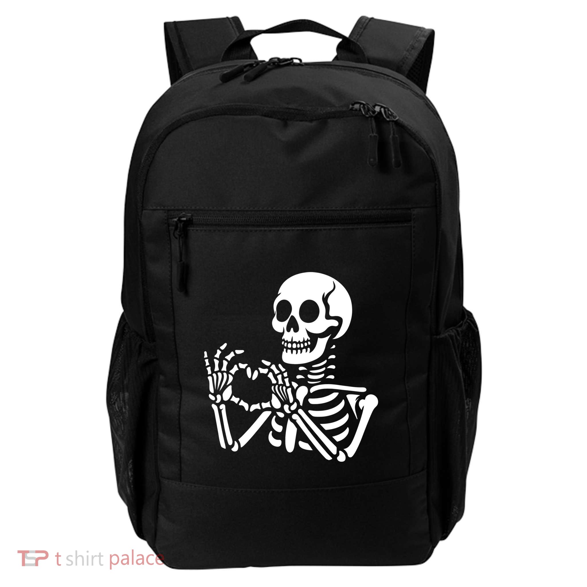 Skeleton Hands Heart Sign Retro Halloween Skeleton Hand Sign Gift Daily Commute Backpack