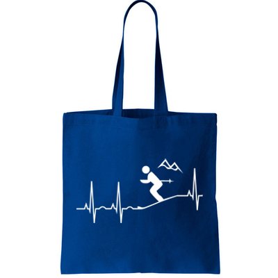 Skiing Heartbeat Hooded Cool Gift Best Ski Gift Great Gift Tote Bag