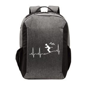 Skiing Heartbeat Hooded Cool Gift Best Ski Gift Great Gift Vector Backpack