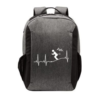 Skiing Heartbeat Hooded Cool Gift Best Ski Gift Great Gift Vector Backpack