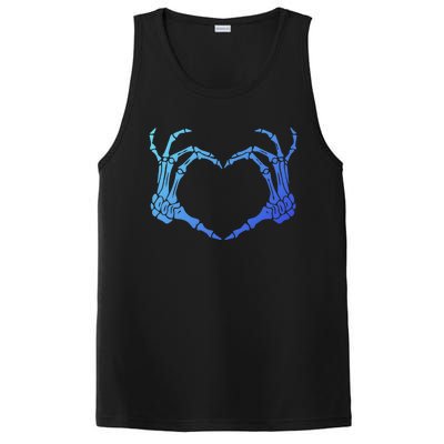 Skeleton Hand Heart Sign Bones Costume Halloween Party Great Gift PosiCharge Competitor Tank