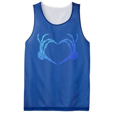 Skeleton Hand Heart Sign Bones Costume Halloween Party Great Gift Mesh Reversible Basketball Jersey Tank