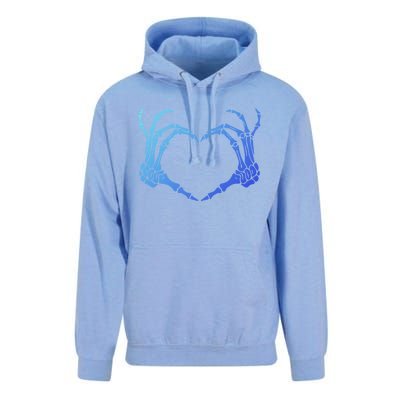 Skeleton Hand Heart Sign Bones Costume Halloween Party Great Gift Unisex Surf Hoodie