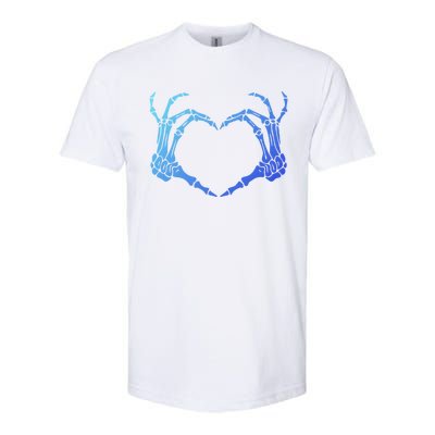 Skeleton Hand Heart Sign Bones Costume Halloween Party Great Gift Softstyle CVC T-Shirt