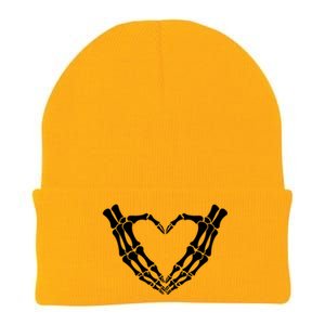 Skeleton Hands Heart Skeleton Love Halloween Creepy Gift Knit Cap Winter Beanie