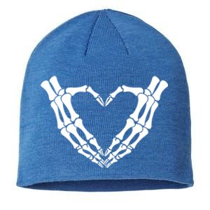 Skeleton Hands Heart Skeleton Love Halloween Creepy Gift Sustainable Beanie