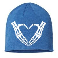 Skeleton Hands Heart Skeleton Love Halloween Creepy Gift Sustainable Beanie