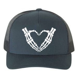 Skeleton Hands Heart Skeleton Love Halloween Creepy Gift Yupoong Adult 5-Panel Trucker Hat