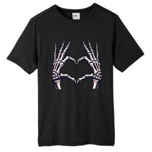 Skeleton Hands Heart Sign Scary Halloween Gift Tall Fusion ChromaSoft Performance T-Shirt