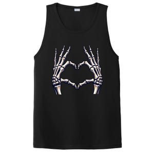 Skeleton Hands Heart Sign Scary Halloween Gift PosiCharge Competitor Tank