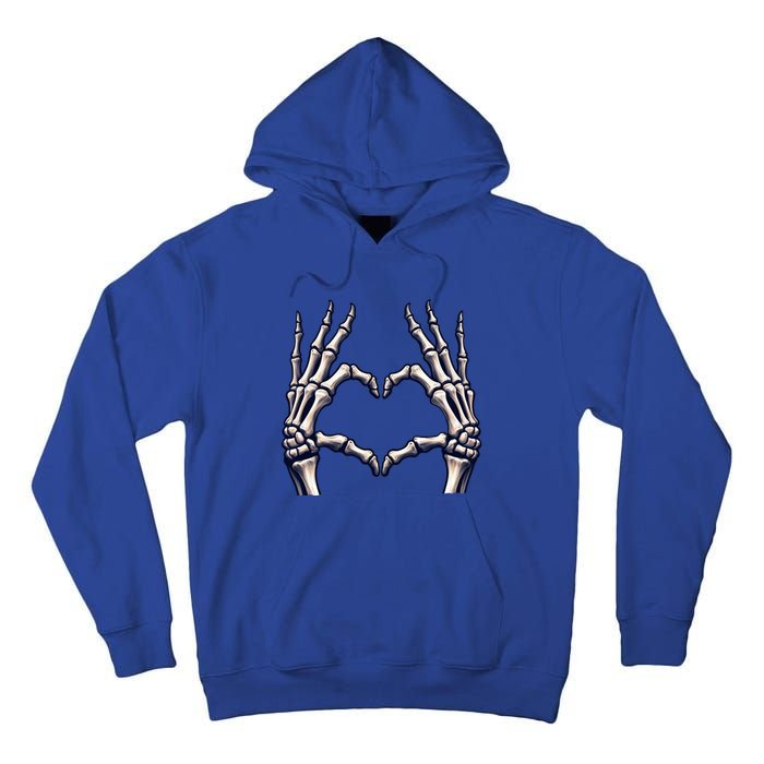 Skeleton Hands Heart Sign Scary Halloween Gift Tall Hoodie