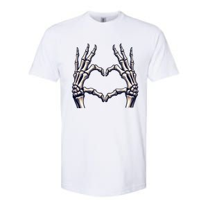 Skeleton Hands Heart Sign Scary Halloween Gift Softstyle CVC T-Shirt