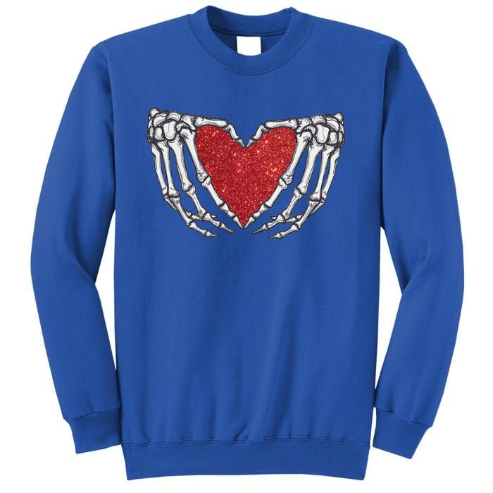 Skeleton Heart Hand Love Valentines Day Him Her Gift Sweatshirt