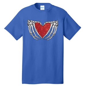 Skeleton Heart Hand Love Valentines Day Him Her Gift Tall T-Shirt