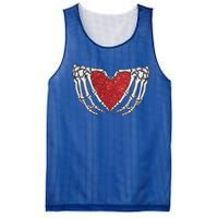 Skeleton Heart Hand Love Valentines Day Him Her Gift Mesh Reversible Basketball Jersey Tank