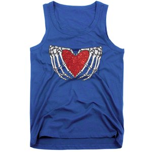 Skeleton Heart Hand Love Valentines Day Him Her Gift Tank Top