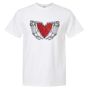 Skeleton Heart Hand Love Valentines Day Him Her Gift Garment-Dyed Heavyweight T-Shirt