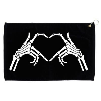 Skeleton Hand Heart Sign Bones Grommeted Golf Towel