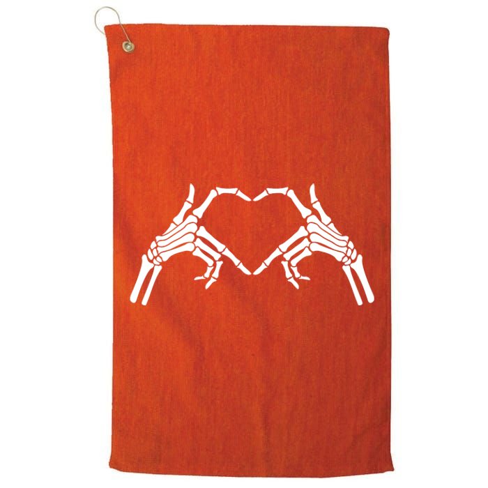 Skeleton Hand Heart Sign Bones Platinum Collection Golf Towel