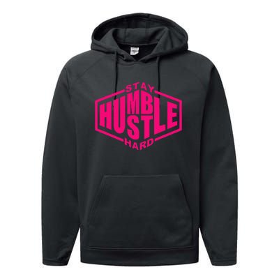 Stay Humble Hustle Hard Inspirational Hot Pin.K Urban Performance Fleece Hoodie