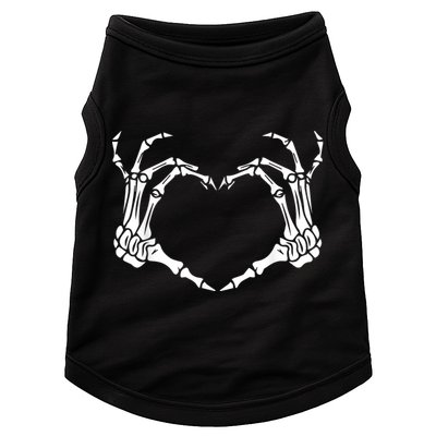 Skeleton Hand Heart Halloween Funny Bones Love Doggie Tank