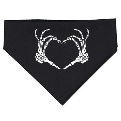 Skeleton Hand Heart Halloween Funny Bones Love USA-Made Doggie Bandana