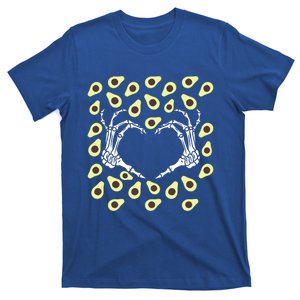 Skeleton Hand Heart Avocado Halloween Funny Bones Fruit Gift T-Shirt