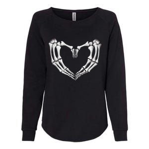 Skeleton Heart Hands Halloween Love Emo Goth Gothic Meaningful Gift Womens California Wash Sweatshirt