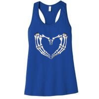 Skeleton Heart Hands Halloween Love Emo Goth Gothic Meaningful Gift Women's Racerback Tank