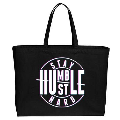 Stay Humble Hustle Hard Cotton Canvas Jumbo Tote