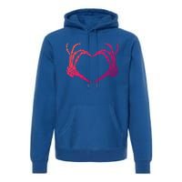 Skeleton Hand Heart Sign Bones Costume Halloween Party Great Gift Premium Hoodie