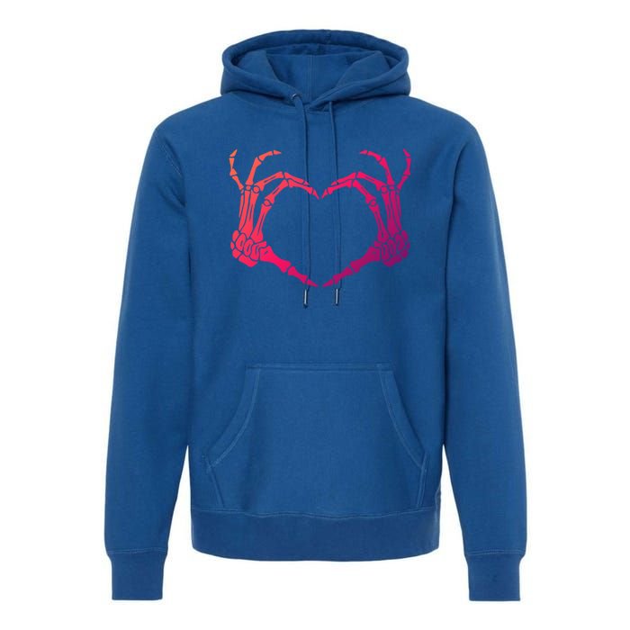 Skeleton Hand Heart Sign Bones Costume Halloween Party Great Gift Premium Hoodie