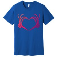 Skeleton Hand Heart Sign Bones Costume Halloween Party Great Gift Premium T-Shirt