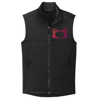 Skeleton Hand Heart Sign Bones Costume Halloween Party Great Gift Collective Smooth Fleece Vest