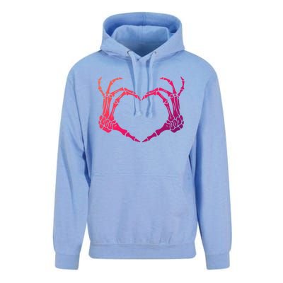 Skeleton Hand Heart Sign Bones Costume Halloween Party Great Gift Unisex Surf Hoodie