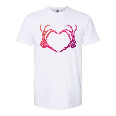 Skeleton Hand Heart Sign Bones Costume Halloween Party Great Gift Softstyle CVC T-Shirt