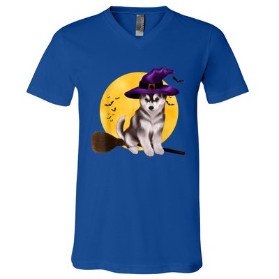 Siberian Husky Halloween Costume Shirt Boys Girls Dog V-Neck T-Shirt