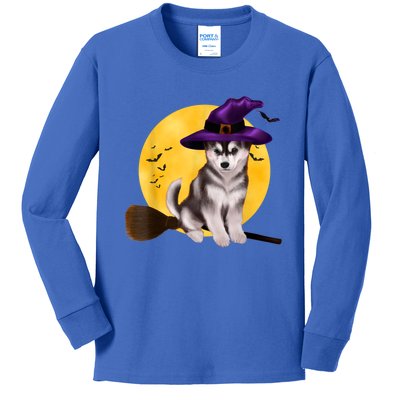 Siberian Husky Halloween Costume Shirt Boys Girls Dog Kids Long Sleeve Shirt