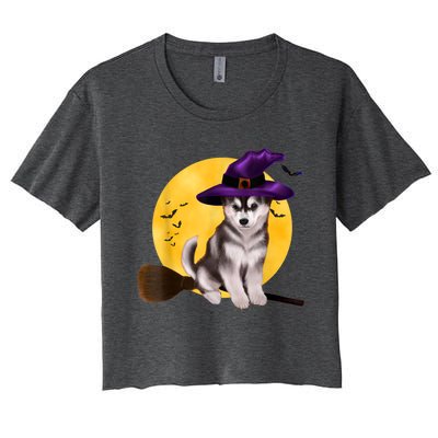 Siberian Husky Halloween Costume Shirt Boys Girls Dog Women's Crop Top Tee