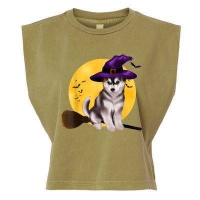 Siberian Husky Halloween Costume Shirt Boys Girls Dog Garment-Dyed Women's Muscle Tee