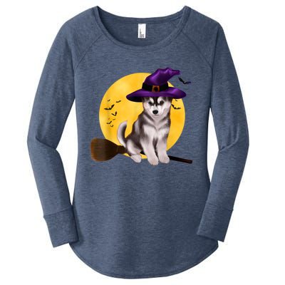 Siberian Husky Halloween Costume Shirt Boys Girls Dog Women's Perfect Tri Tunic Long Sleeve Shirt