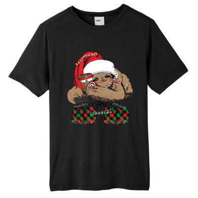 Slow Ho Ho Merry Slothmas Christmas Vibes Xmas YAll Gift Tall Fusion ChromaSoft Performance T-Shirt