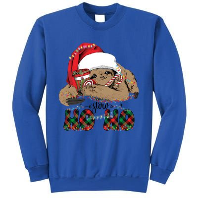 Slow Ho Ho Merry Slothmas Christmas Vibes Xmas YAll Gift Sweatshirt