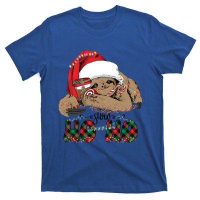 Slow Ho Ho Merry Slothmas Christmas Vibes Xmas YAll Gift T-Shirt