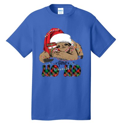 Slow Ho Ho Merry Slothmas Christmas Vibes Xmas YAll Gift Tall T-Shirt