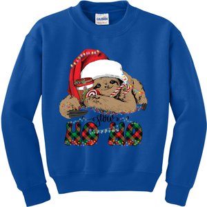 Slow Ho Ho Merry Slothmas Christmas Vibes Xmas YAll Gift Kids Sweatshirt